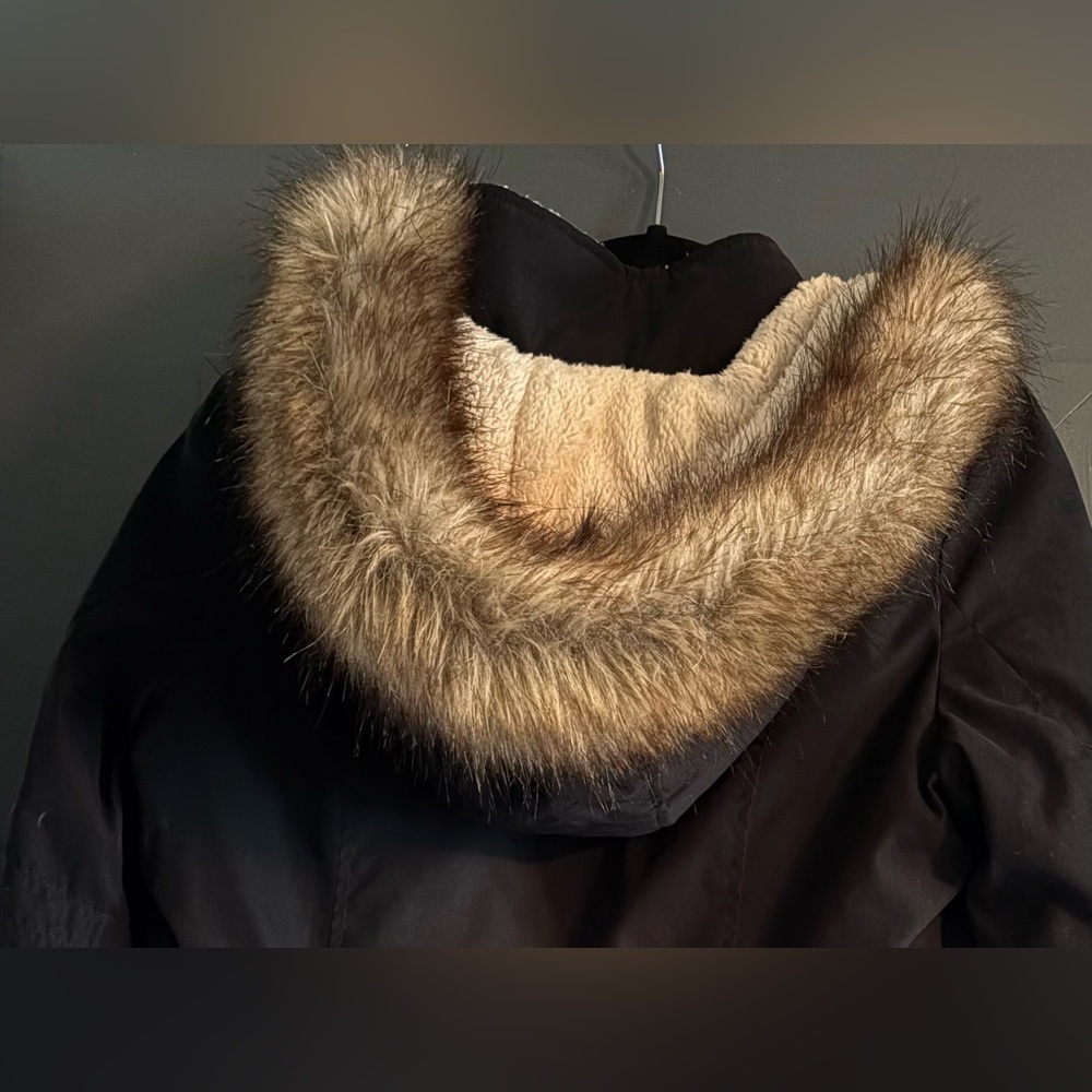Nautica Black Jacket with Faux Fur Trim - Picture 3 of 5